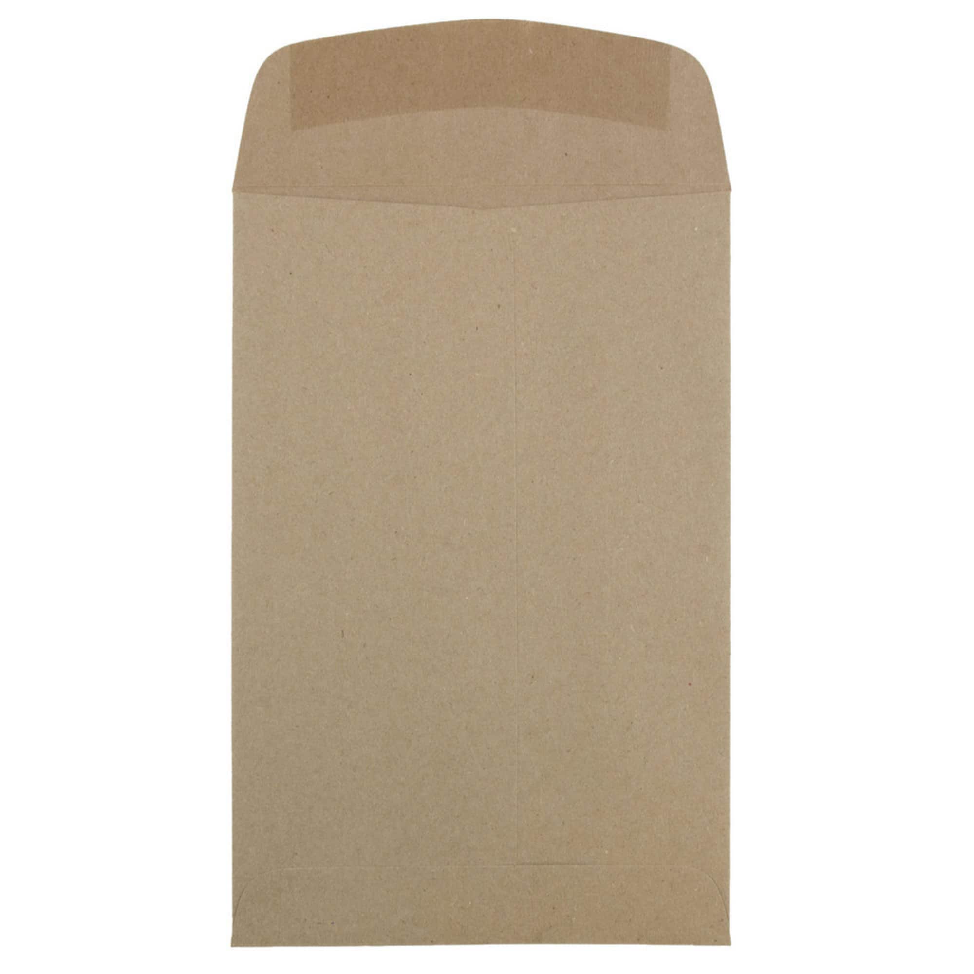 JAM Paper 6" x 9" Brown Kraft Paper Bag Open End Catalog Premium Envelopes
